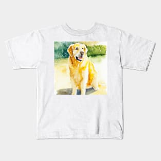 Golden Retriever Watercolor - Gift For Dog Lovers Kids T-Shirt